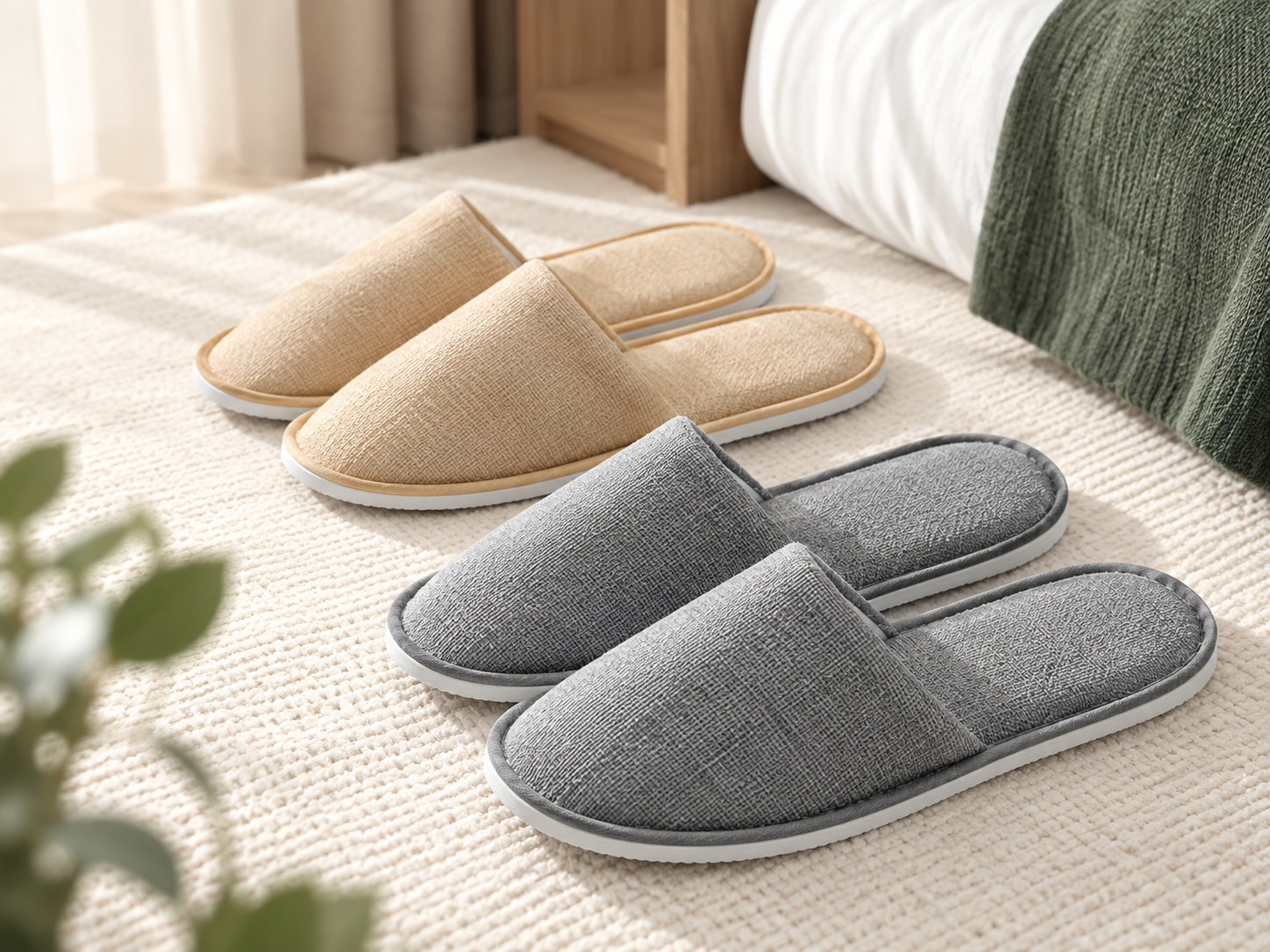 Hotel guest slippers for hospitality buyers