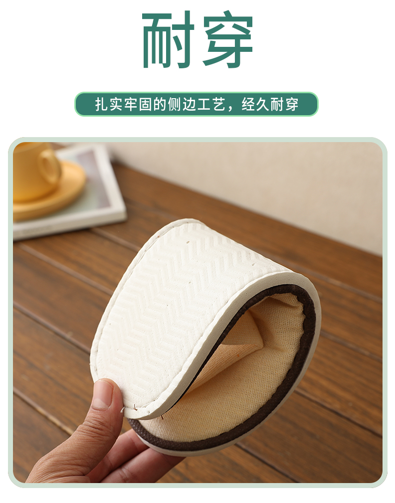 Closed-Toe Fine Linen Slippers — 6