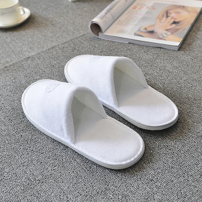 Soft Brushed-Fabric Slippers