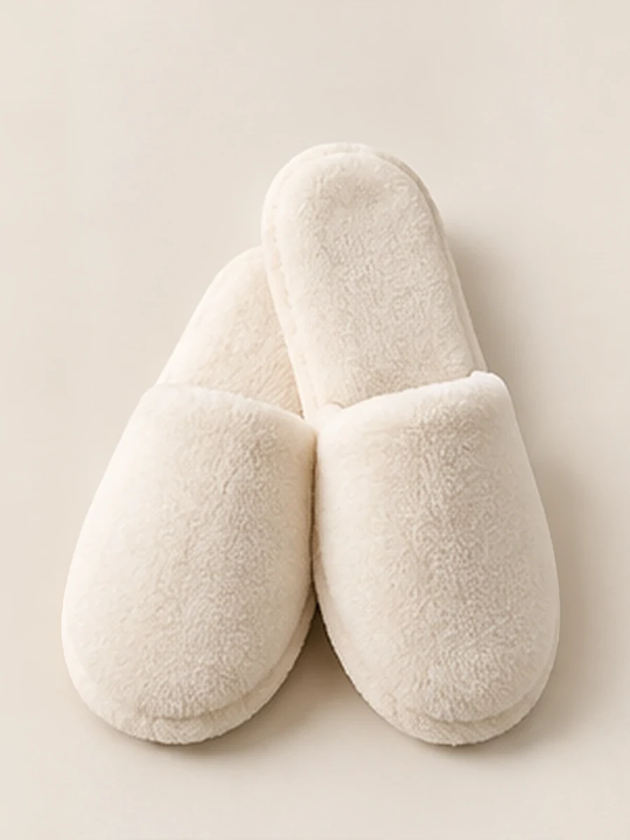 Premium coral fleece hotel slippers