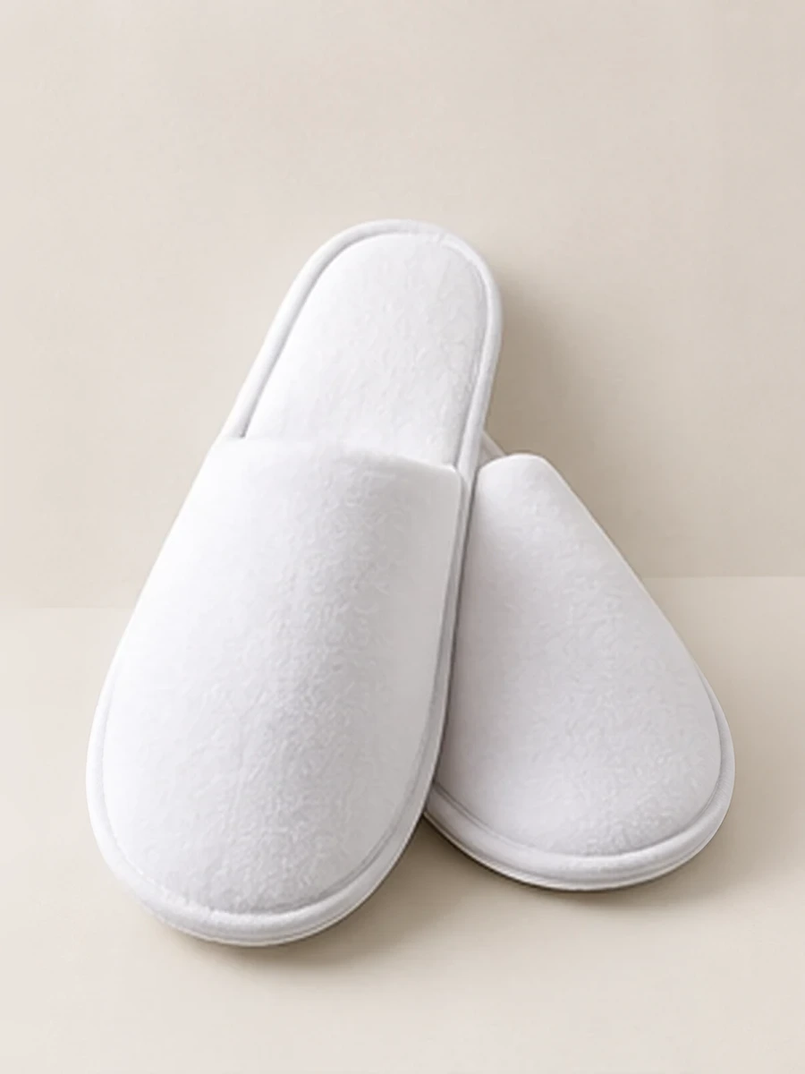 Velour hotel slippers for hospitality supply